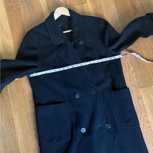 Black Regency Cashmere Double Breasted Trench Coat, Very Warm - 10 - Picture 8 of 8